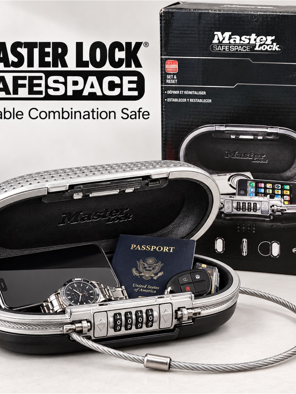 Master Lock SafeSpace Portable Combination Safe